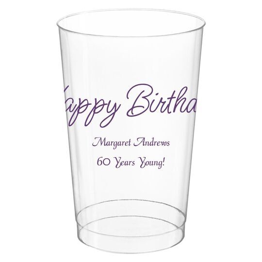 Perfect Happy Birthday Clear Plastic Cups